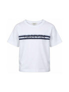 T-shirt per bambino Lanvin Enfant bianca a girocollo N30362 N48 LANVIN KIDS 