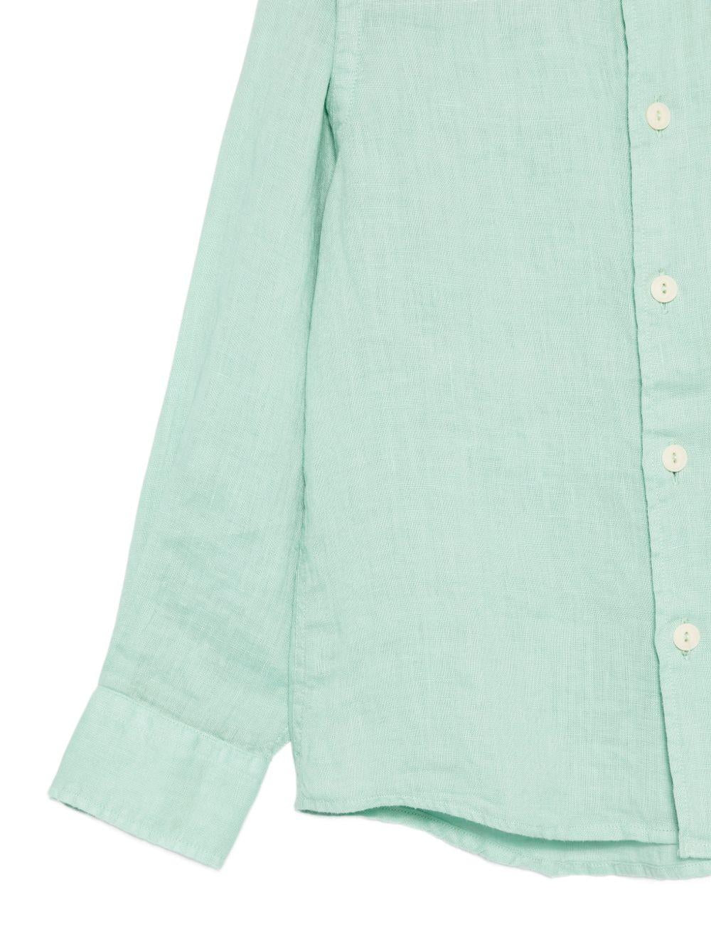 Camicia per bambino MC2 Saint Barth Kids verde con colletto classico AGN0001 00265L MC2 ST. BARTH KIDS 