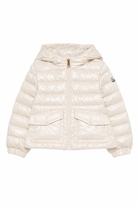 Giubbino per bambina Moncler Kids bianco con cappuccio L19541A00022597Z8 20N MONCLER KIDS 