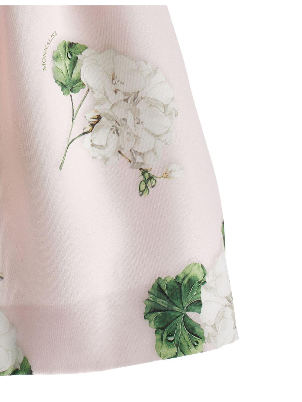Abito per bambina Monnalisa rosa a fiori con cintura 71G907 7650 0091 MONNALISA KIDS 