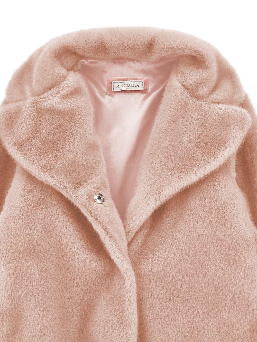 Cappotto per bambina Monnalisa Kids rosa con colletto 17H109 8034 0091 MONNALISA KIDS 