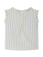 Blusa per bambina Bonpoint azzurro con motivo a righe S05GBLW00045 210 BONPOINT KIDS 