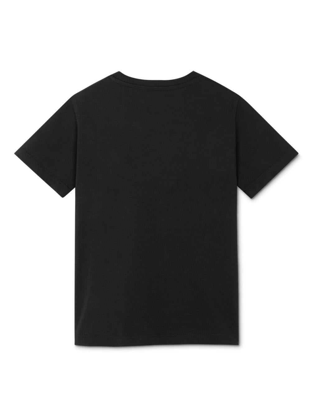 T-shirt per bambini Versace Kids nera con stampa logo sul davanti 10002391A11689 2B020 VERSACE KIDS 