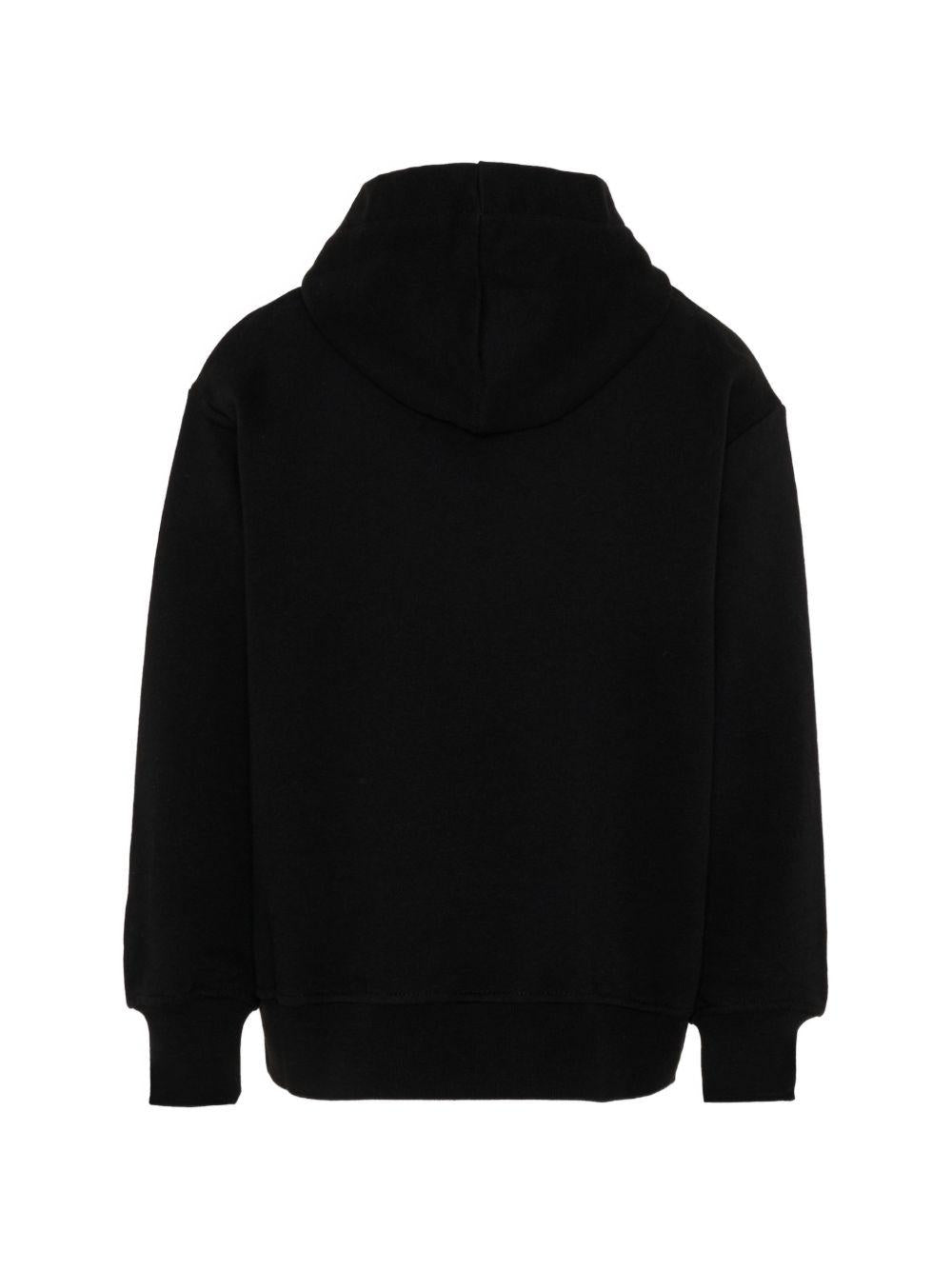 Felpa per bambino MSGM Kids nera con cappuccio S6MSJUZH065 110 MSGM KIDS 