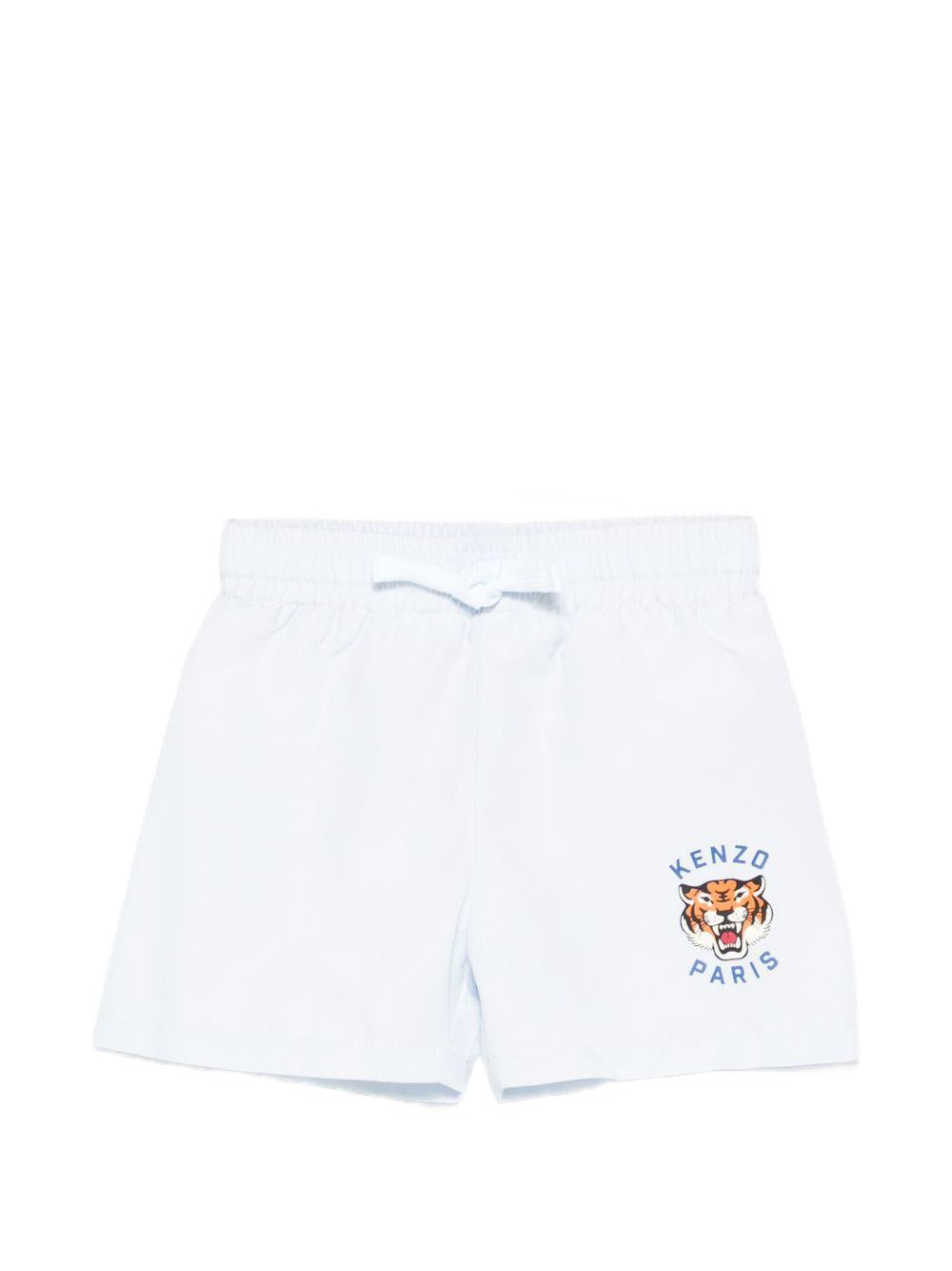 Costume per bambin Kenzo Kids bianco con stampa logo sul davanti K61704 77M KENZO KIDS 