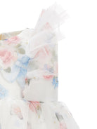 Abito per neonata Monnalisa bianco con stampa a fiori 31G902 7655 0099 MONNALISA KIDS 