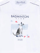 T-shirt per neonato Tartine Et Chocolat bianca con stampa grafica Badminton CC10031 01 TArtine & Chocolat KIDS 