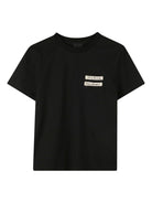 T-shirt per bambina Givenchy Kids nera con logo sul davanti H30959 09B GIVENCHY KIDS 