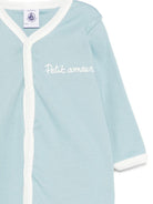 Pigiama per neonato Petit Bateau azzurro con bottoni A0FIZ 01 PETIT BATEAU KIDS 
