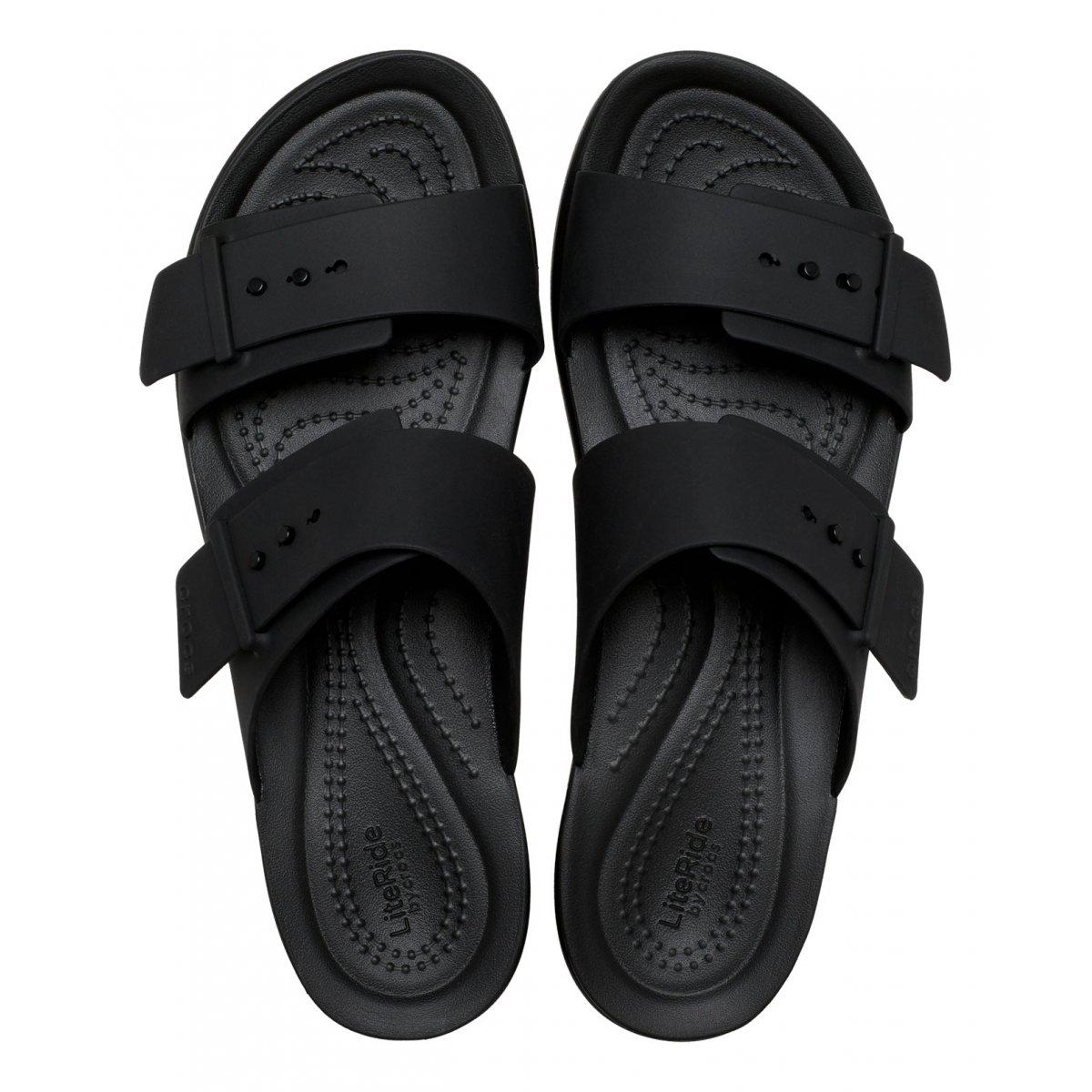 Ciabatte per donna Brooklyn Crocs nere con doppio cinturino 211215 BLK CROCS KIDS 