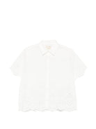 Camicia per donna MC2 Saint Barth bianca in pizzo sangallo CEM0001 01315L MC2 ST. BARTH 