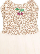 Abito per bambina Konges Slojd Kids marrone con stampa animalier KS105470 LEO KONGES SLOJD KIDS 