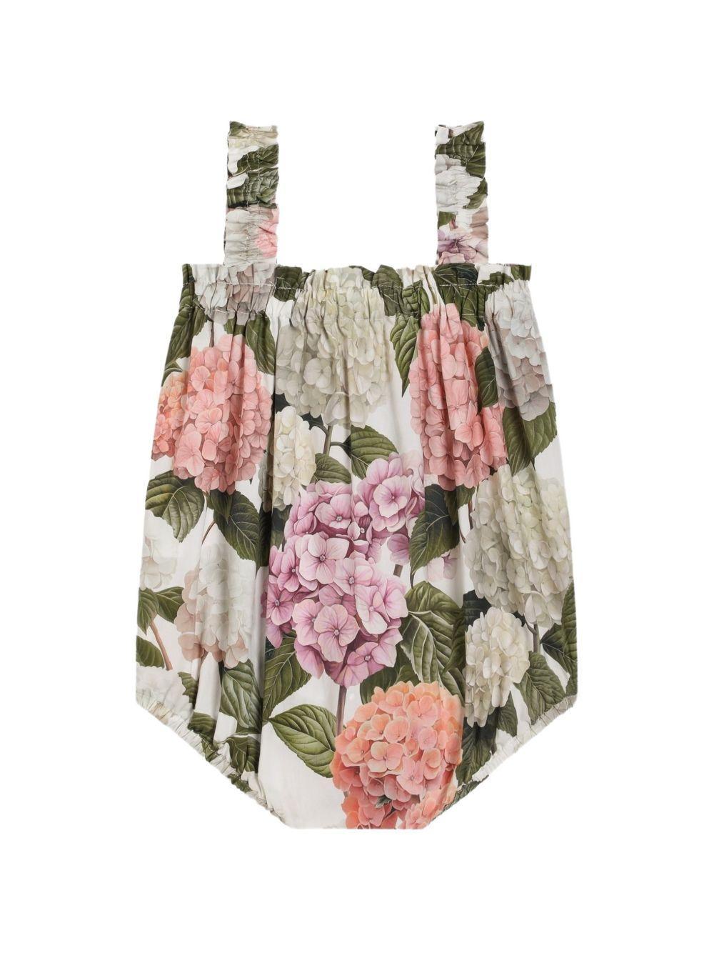Tutina per neonata Dolce & Gabbana Kids multicolore con stampa orchidee L22O08 HS5UG HA5XG DOLCE & GABBANA KIDS 