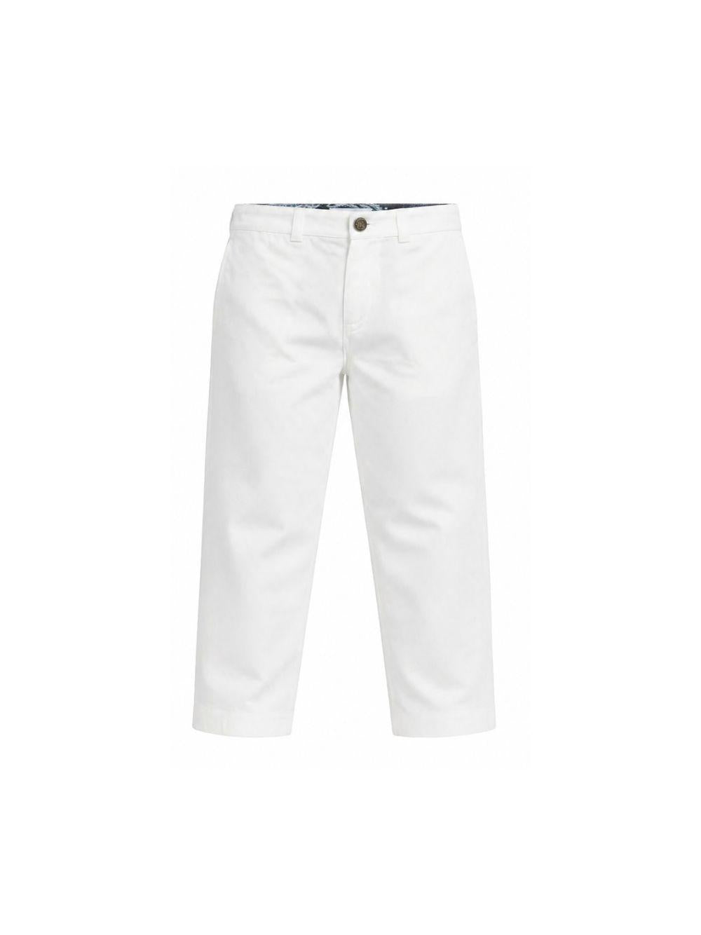 Pantaloni per bambino Roberto Cavalli Kids bianco con placca con logo CBP26002PA WHITE ROBERTO CAVALLI KIDS 