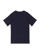 T-shirt per bambino Fendi Kids blu con stampa logo corda bianca JMI519 7AJ F1I11 FENDI KIDS 