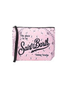 Pochette Aline MC2 Saint Barth rosa con logo a contrasto ALIN001 02639L MC2 ST. BARTH KIDS 