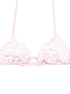 Bikini per bambina MC2 Saint Barth Kids bianco a fiori con ruches CRIS001 00055L MC2 ST. BARTH KIDS 