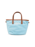 Borsa tote City mini MC2 Saint Barth azzurro con mani in pelle CB0005 01821L MC2 ST. BARTH KIDS 