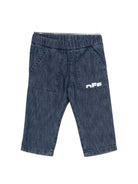 Jeans per neonato Off-White Kids in denim con elastico in vita OBAX001F25DEN001 3401 OFF WHITE KIDS 