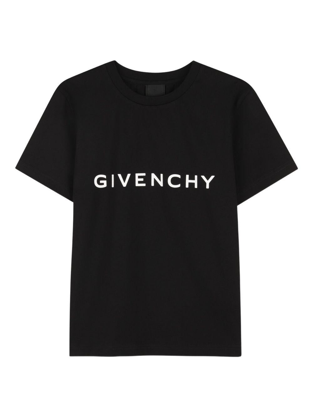 T-shirt per bambini Givenchy Kids nero con caratteristicmo motivo 4G H30952 09B GIVENCHY KIDS 