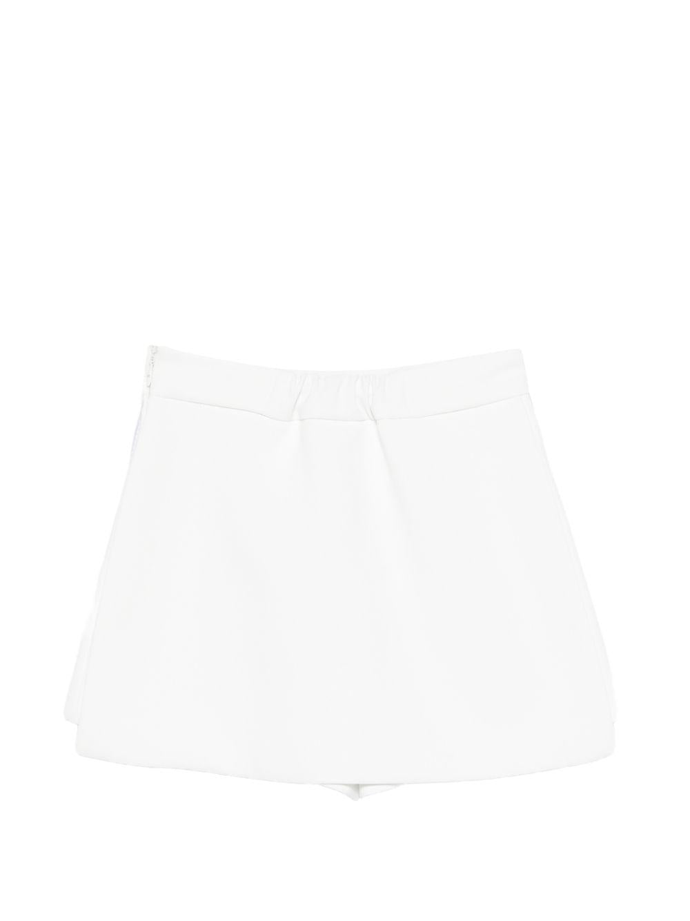Shorts per bambina Elisabetta Franchi La Mia Bambina bianco con logo EFBE0800GA022 0195 ElISABETTA FRANCHI KIDS 