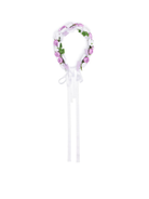 Fascia per capelli per bambina Colorichiari bianco con applicazioni floreali e nastro di grosgrain FL968218 AF754 86 COLORICHIARI KIDS 