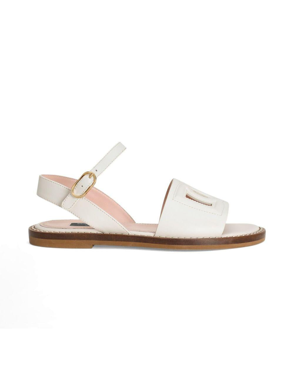 Sandali per bambina Dolce & Gabbana Kids bianco con dettaglio cut-out D11308 A1223 8S936 DOLCE & GABBANA KIDS 