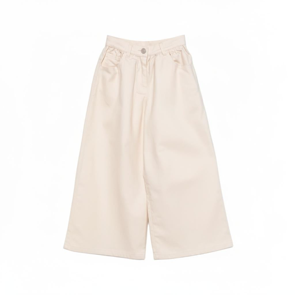 Jeans per bambina Simonetta bianco a gamba ampia SY6A70 D0112 105BC SIMONETTA 