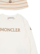 Set tre pezzi  per neonato Moncler Kids beige con design a righe L19518P0000189BA2 F20 MONCLER KIDS 