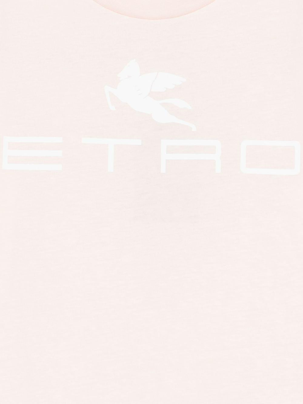T-shirt per bambina Etro Kids rosa con stampa logo GY8Q11 Z3672 501 ETRO KIDS 