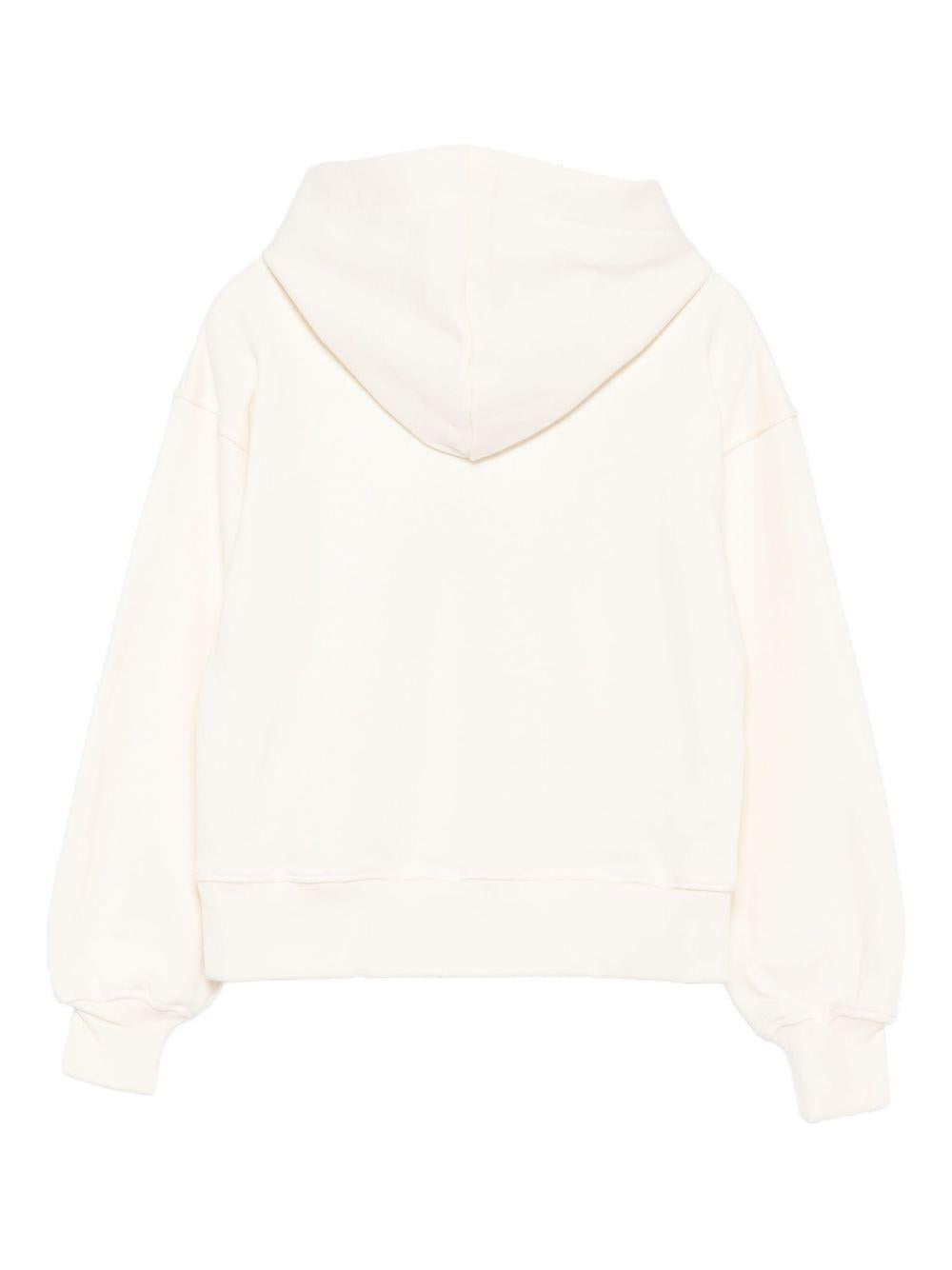 Felpa per bambina MSGM Kids bianca con cappuccio classico F5MSJGHS193 013 MSGM KIDS 