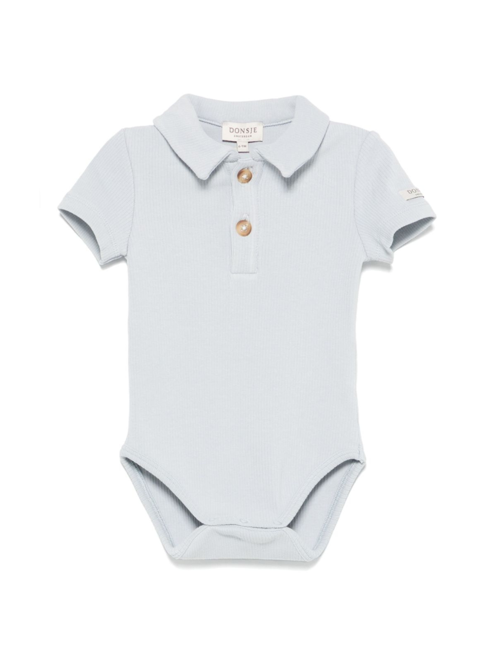 Body per neonato Donsje Moli azzurro con colletto stile polo 3031500 00060 DONSJE 