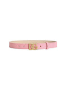 Cintura per bambina Dolce & Gabbana Kids rosa con logo DG dorato EC0083 AT661 8B405 DOLCE & GABBANA KIDS 