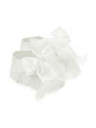 Scarpine primi passi per neonata Monnalisa bianche con dettaglio fiocco 73G002 7133 0001 MONNALISA KIDS 