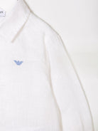 Camicia per neonato Emporio Armani Kids bianca con ricamo logo 8NHC02 3NEEZ 0100 EMPORIO ARMANI KIDS 