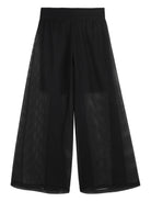 Pantaloni per bambina DKNY Kids neri con placca logo D62580 09B DKNY KIDS 