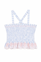 Top per bambina Louise Misha blu con design a righe GRI-S26-C0175 BLUE LOUISE MISHA KIDS 