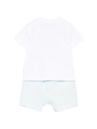 Set t-shirt e shorts per neonati Moschino Kids multicolore con stampa Teddy Bear MUG01SLZE10 83675 MOSCHINO KIDS 