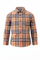 Camicia per bambino Burberry Kids beige con colletto a punta 8117166 B9368 BURBERRY KIDS 
