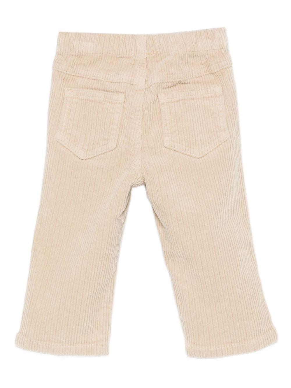 Pantaloni per neonato Il Gufo beige con tasche laterali A25GPL0021V6012 118 IL GUFO 