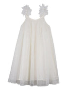 Abito per bambina Billieblush bianco a fiori U21841 105 BILLIEBLUSH 