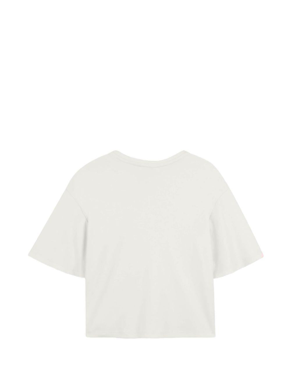 T-shirt per bambina Chloé Kids bianca con logo ricamato C20858 117 CHLOE' KIDS 
