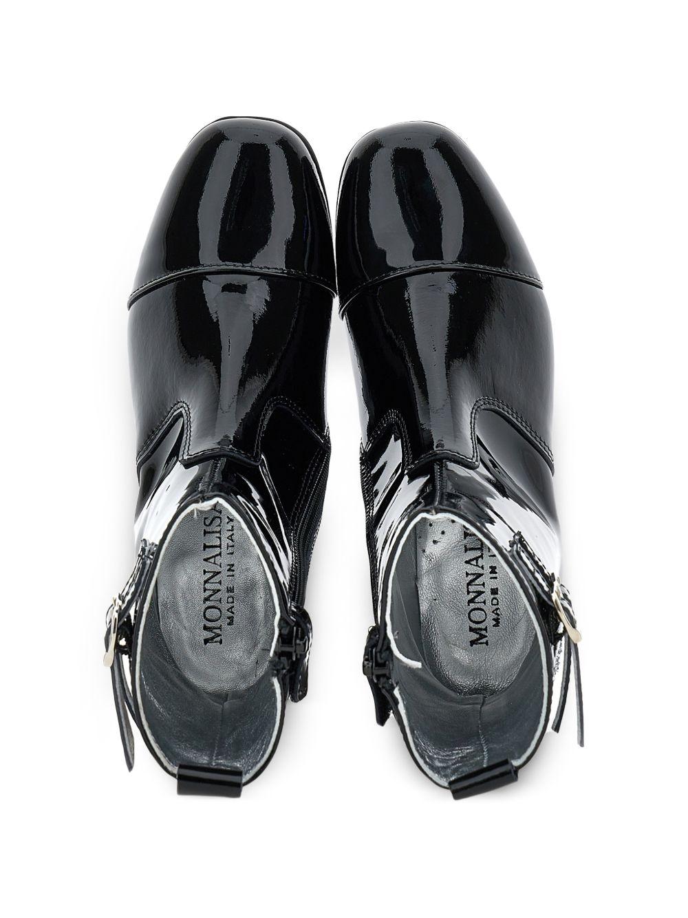 Stivali per bambina Monnalisa Kids neri con fibbie decorative 87H001 8770 0050 MONNALISA KIDS 