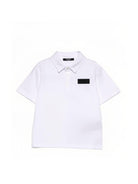 Polo per bambino Balmain Kids bianca con dettaglio sul petto BY8Q01 Z3658 100NE BALMAIN KIDS 