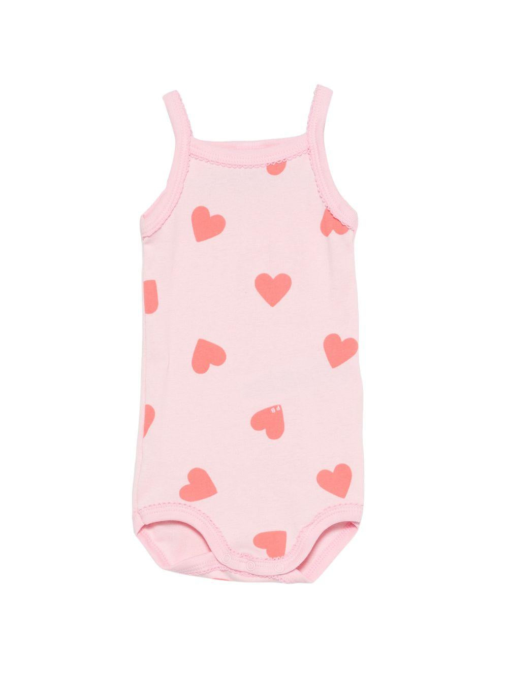 Set tre body per neonata Petit Bateau multicolore con stampa a cuore A0FS1 00 PETIT BATEAU KIDS 