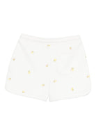 Shorts per bambina Bonpoint bianco con motivo ricamato S06GBEK00001 603 BONPOINT KIDS 