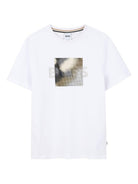 T-shirt per bambino Boss Kids bianco con stampa grafica J52980 10P BOSS KIDS 