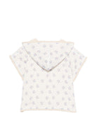Accappatoio per neonata Louise Misha Kids bianco con stampa a fiori all-over FBI-S26-B0251 CREAM LOUISE MISHA KIDS 