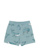 Shorts per bambino Stella McCartney Kids blu con stampa balene all-over TY6Q39 Z3507 642MC STELLA McCARTNEY KIDS 