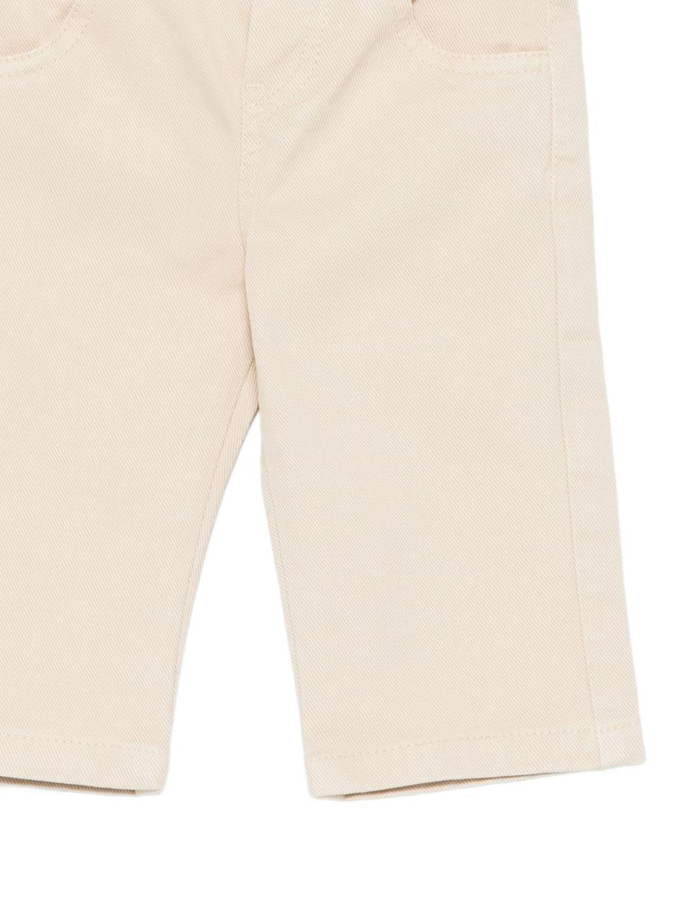 Pantaloni per neonato Missoni Kids beige con dettaglio ricamato sul retro MZ6330 Z3702 115 MISSONI KIDS 